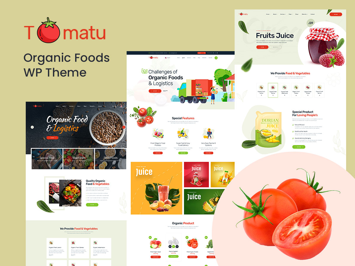 Tomatu – Organic Food WP