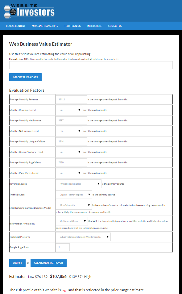 valueestimator