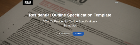 Eric Reinholdt, RA, NCARB - Residential Outline Specification Template