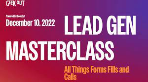 Geekout - Lead Gen Masterclass 12-2022