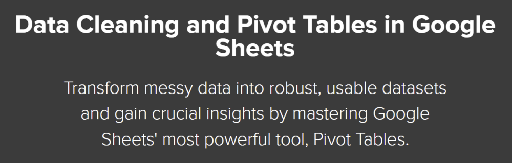 Ben Collins - Data Cleaning and Pivot Tables in Google Sheets