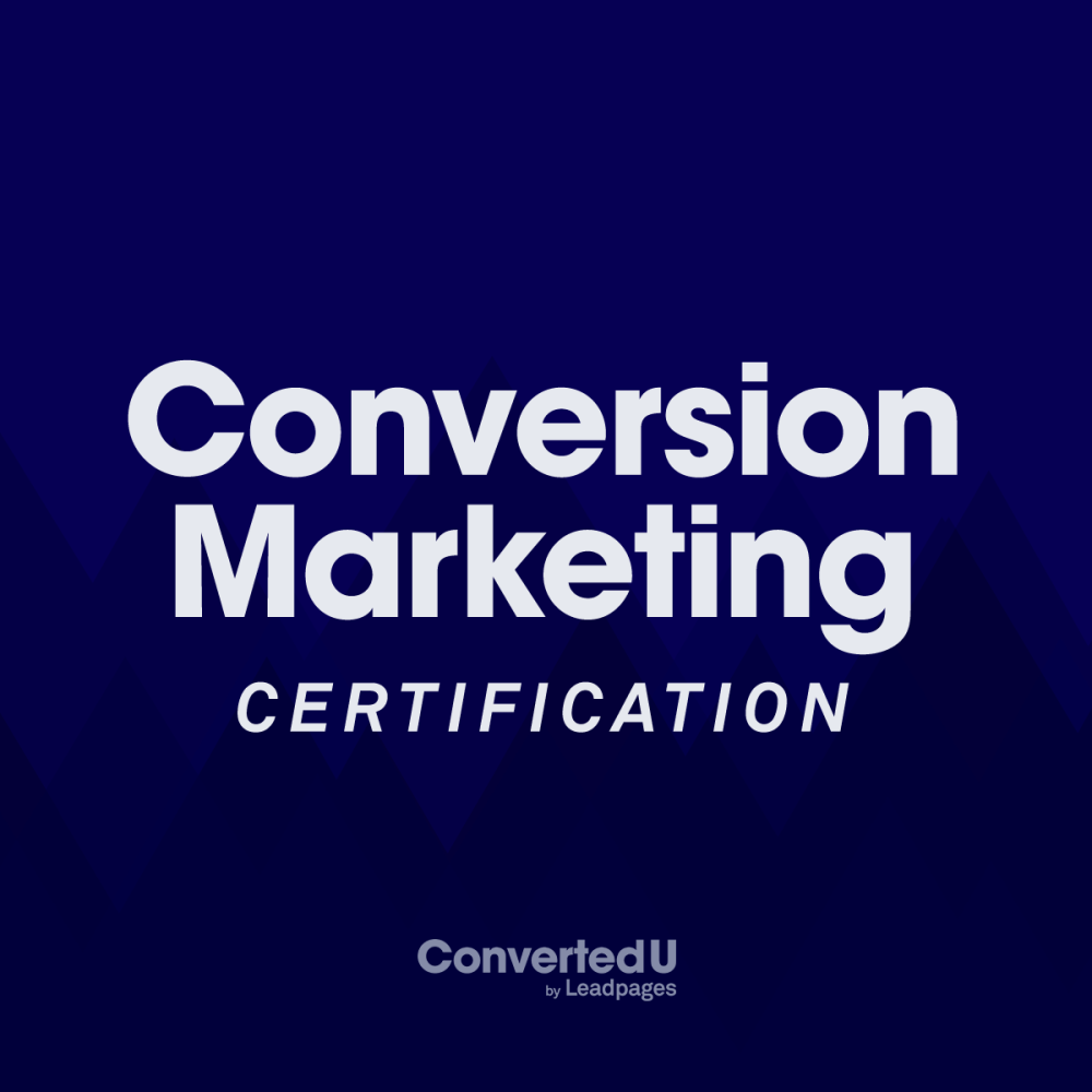 Convertedu Leadpages - Conversion Marketing Certification