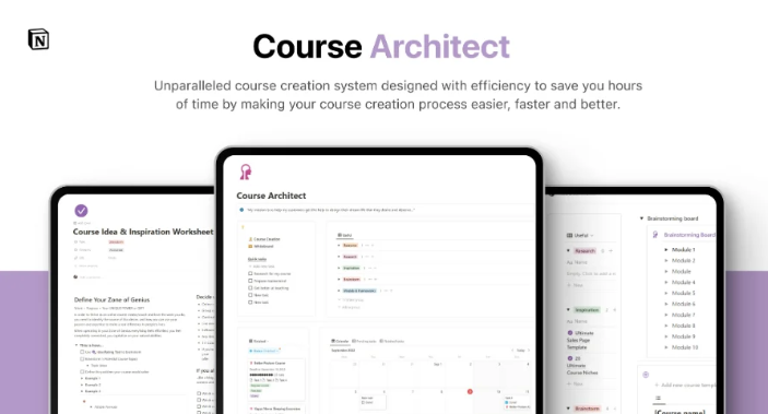 Course Architect - Ultimate Course Creation System for Notion