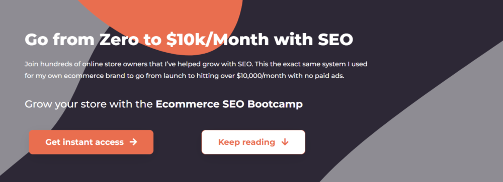 Ecommerce SEO Bootcamp Course - Go from Zero to 10000 per Month with SEO