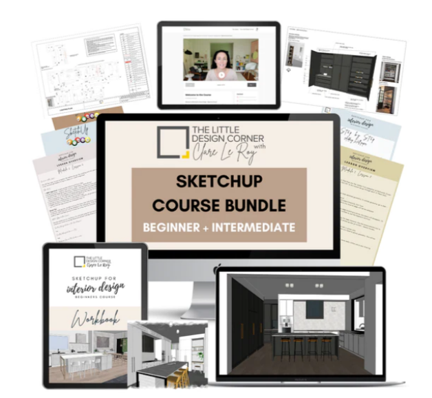 Clare Le Roy - SketchUp Beginner + Intermediate Course Bundle