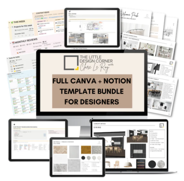 Clare Le Roy - The Complete Canva and Notion Template Bundle for Designers