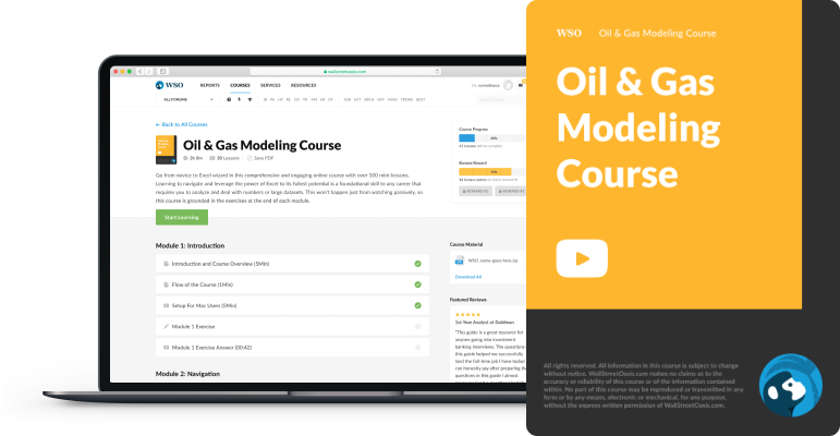 Wall Street Prep - Oil & Gas Modeling Course