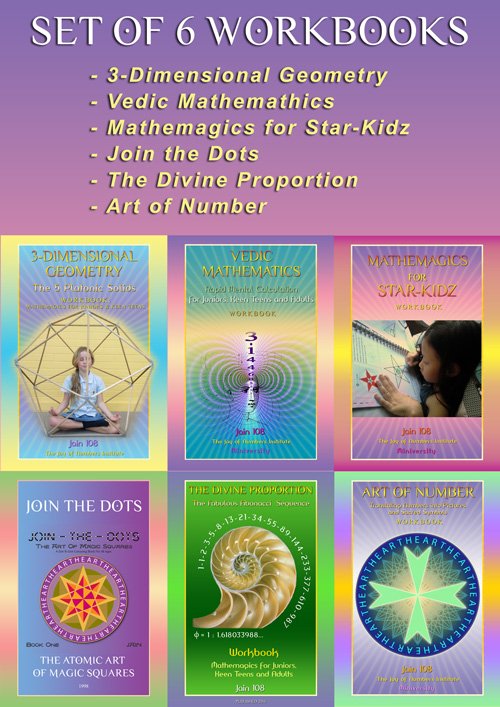 Jain 108 Academy - SET OF 6 WORKBOOKS - Sacred Geometry (All Ages)