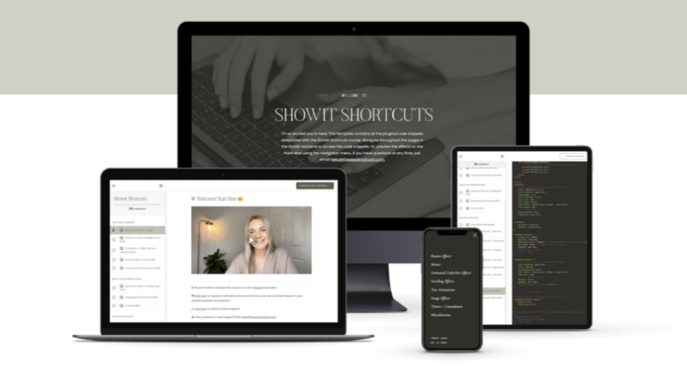 Erica Carnohan - Showit Shortcuts