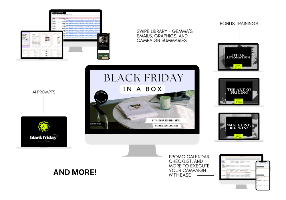 Gemma Bonham-Carter - Black Friday in a Box-Template Pack