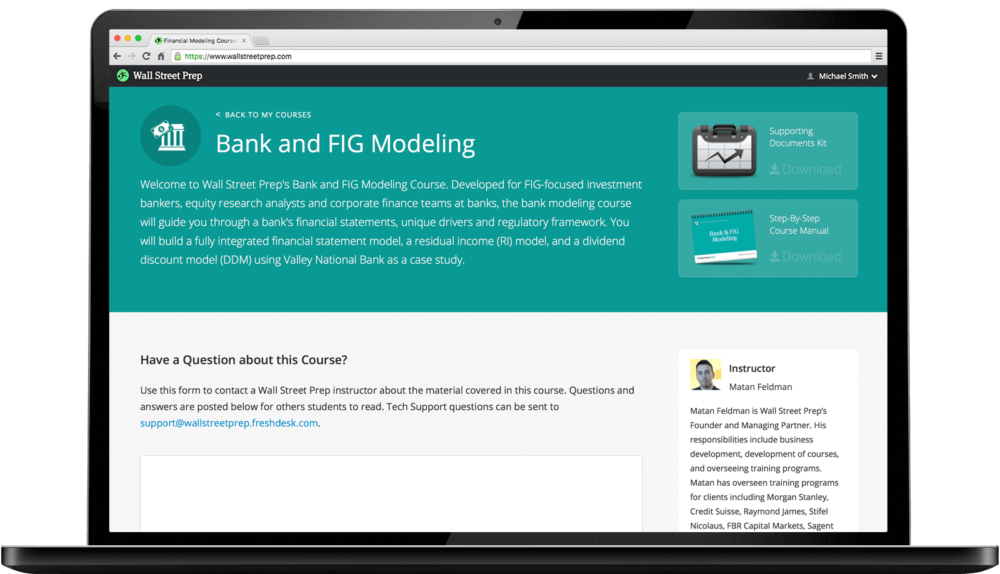 Wall Street Prep - Bank & FIG Modeling