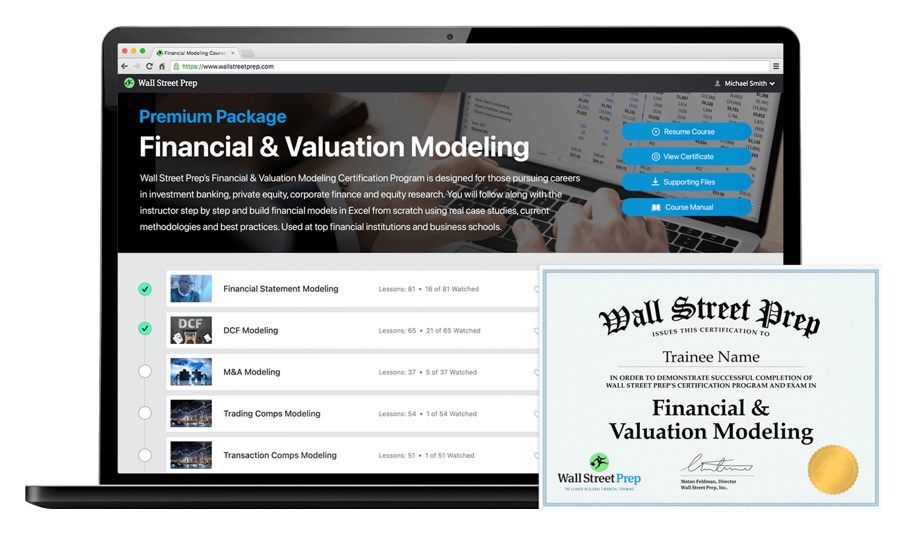 Wall Street Prep - Financial And Valuation Modeling Training Program (Premium Package)