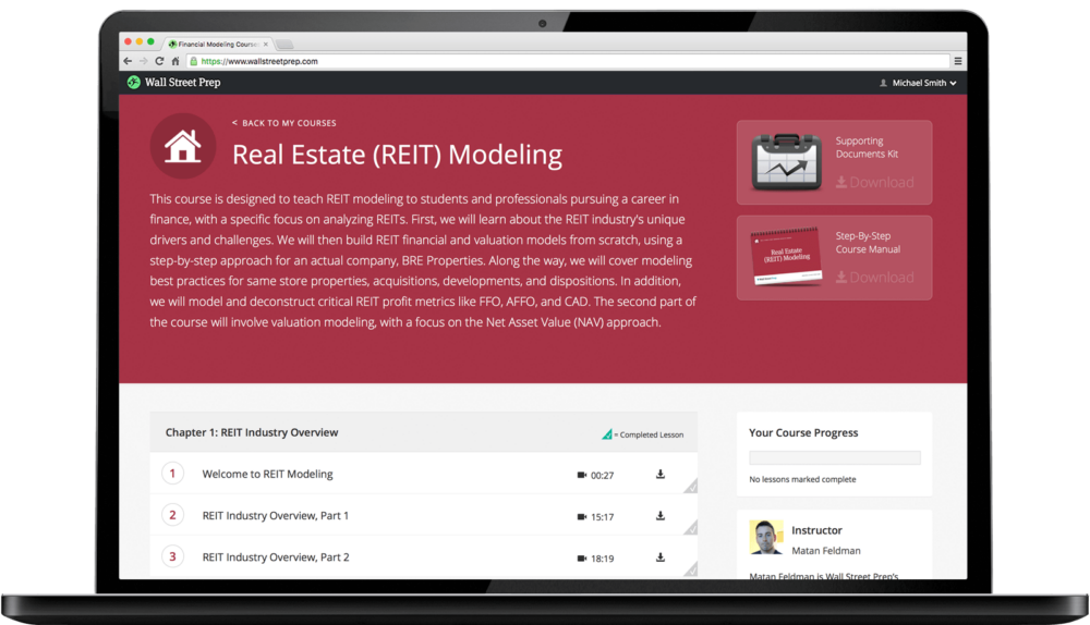 Wall Street Prep - Real Estate (REIT) Modeling