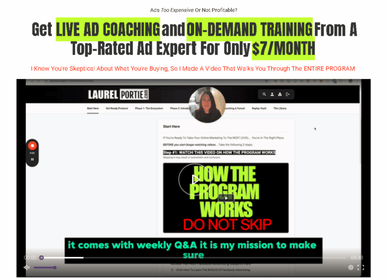 Laurel Portie - Expert Ad Coaching For 7 Dollar Ads