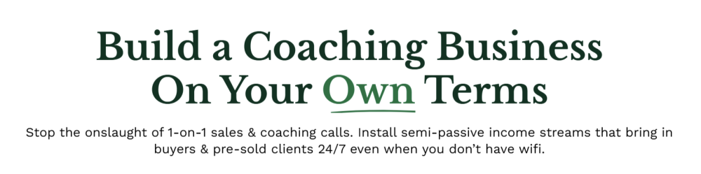 Zac Hansen - Build a Coaching Business On Your Own Terms