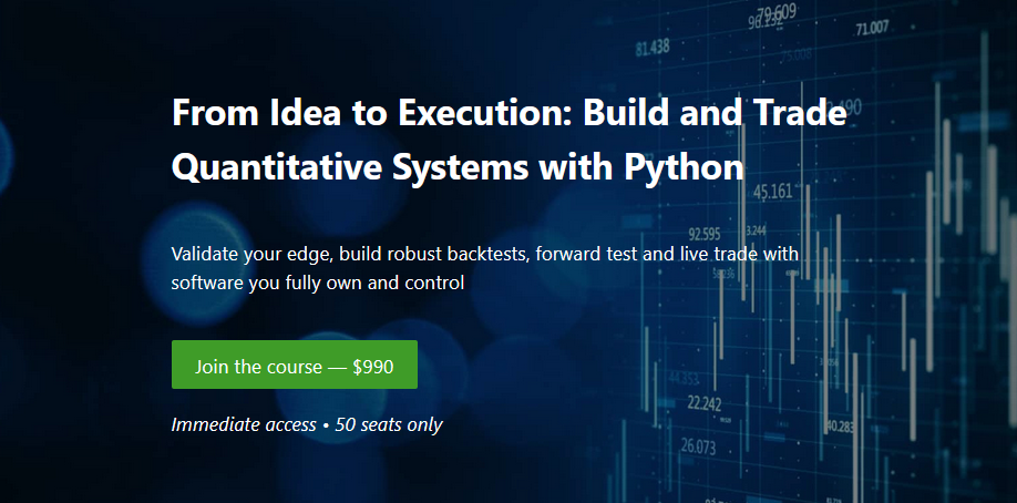 Quantitativo - From Idea to Execution Build and Trade Quantitative Systems with Python