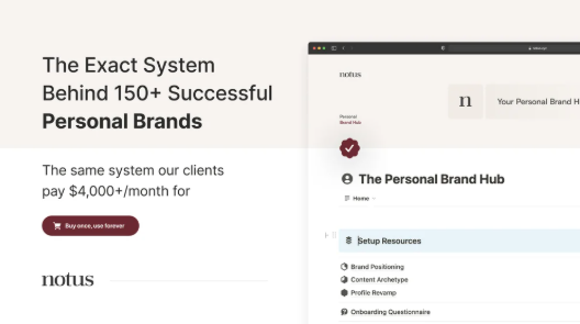 Notus - The Personal Brand Hub