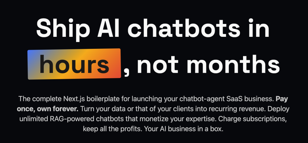 Build AI chatbots in hours not months - ChatRAG